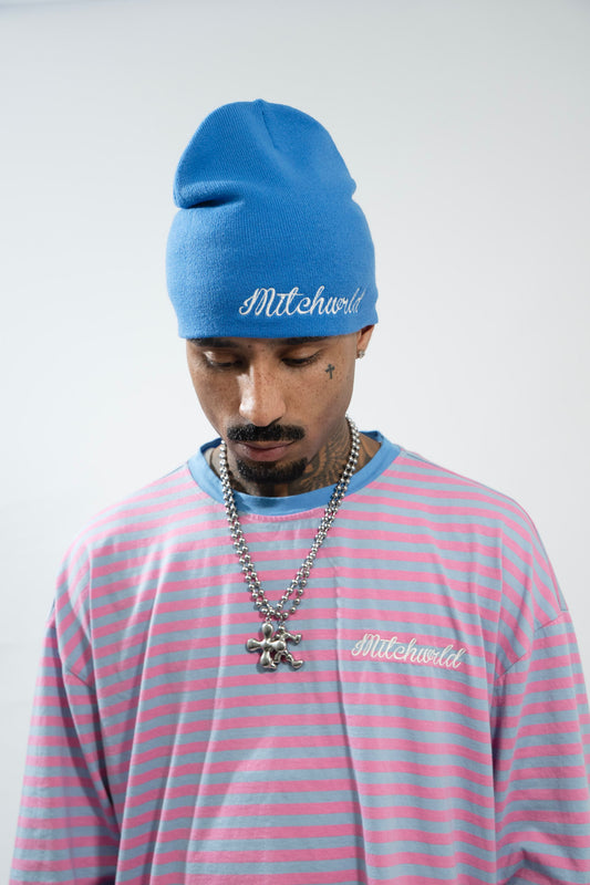 Fitted Cursive Beanie