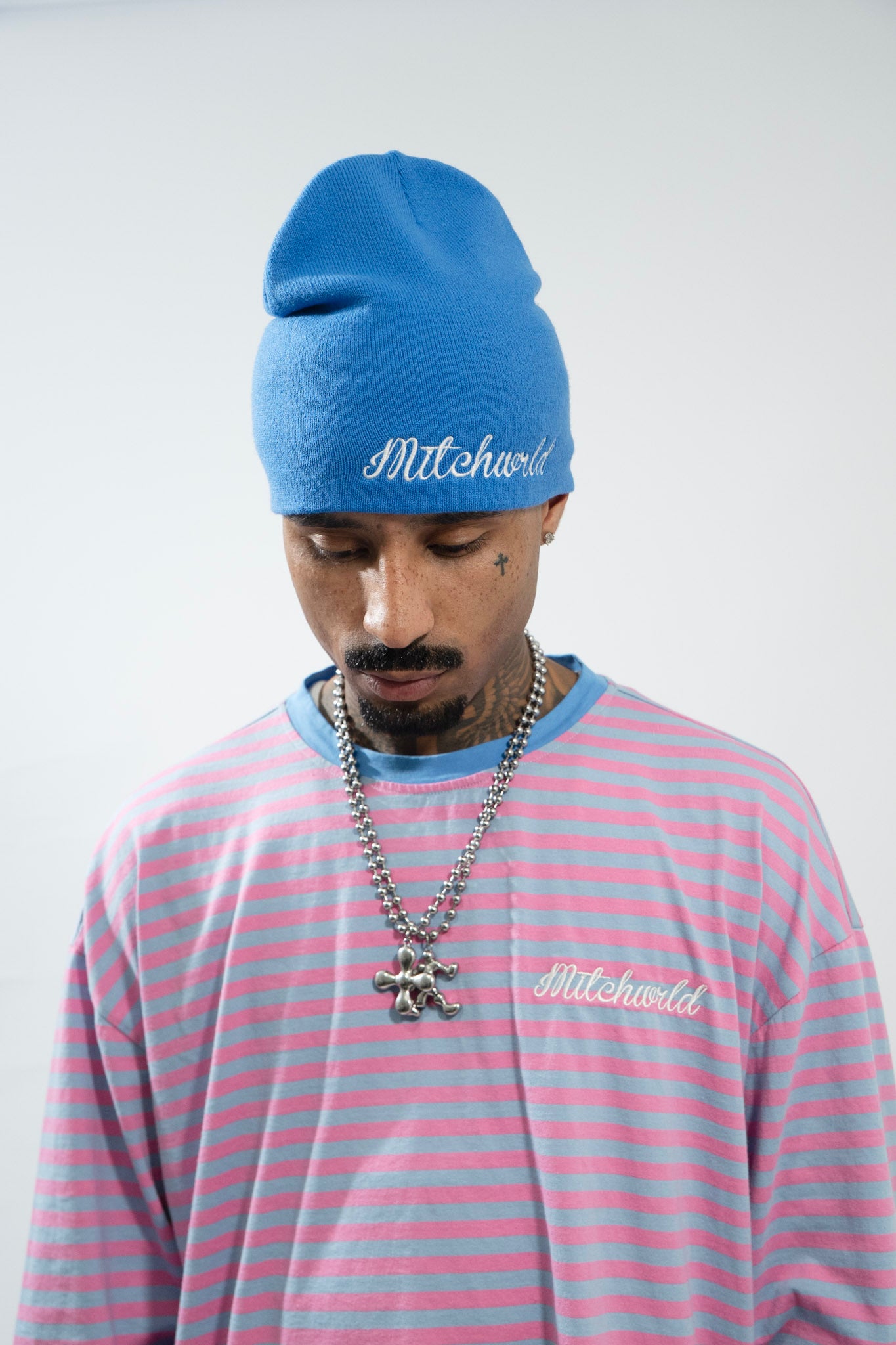 Fitted Cursive Beanie