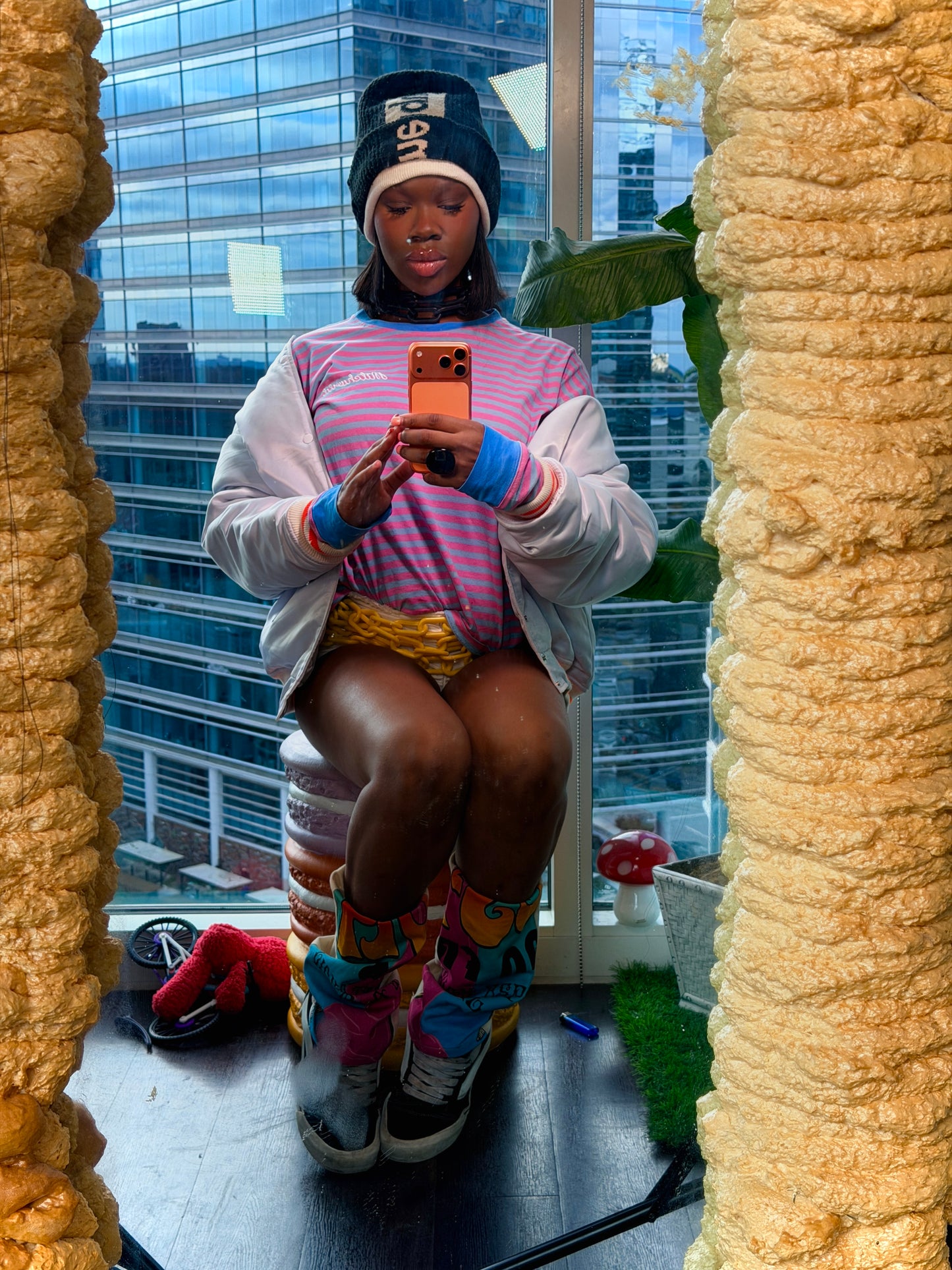 Stripped "Cotton Candy" Long sleeve Tee